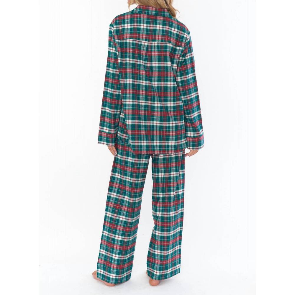 NEW SHOW ME YOUR MUMU classic pajama set in holiday plaid - Picture 3 of 4